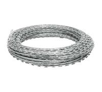 （1 pièce） Fil de fer barbelé rouleau hélicoïdal acier galvanisé 100 m,8 kg - Chaîne, câble & corde hfw929985