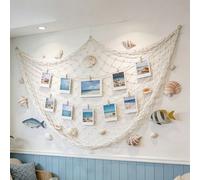 1 pièce Filet de pêche de plage Décoration, Décoration de fête, Convient pour fête à thème nautique, fête de pirates, fête hawaïenne, fête de style océan et décoration de la maison, décoration de cham