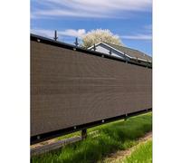 1 pièce Filet d'ombrage marron, tissu d'ombrage perforé pour l'extérieur, durable, résistant aux déchirures, facile à installer, protection UV, tissu d'ombrage en HDPE marron, écran d'intimité, convie