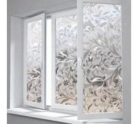 1 pièce Film de fenêtre élégant à motif tulipe, autocollant de verre givré auto-adhésif, film de fenêtre bloquant les rayons du soleil pour la salle de bain & la maison, film décoratif amovible sans c