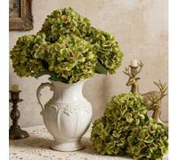 1 pièce Fleur d'hortensia artificielle avec tige, toucher réaliste, convient pour mariage, maison, jardin, table, décoration de remise des diplômes, décoration murale, décoration d'automne, décoration