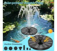 1 pièce Fontaine solaire extérieure étanche IPX8, fontaine de bain d'oiseaux solaire améliorée avec 6 buses, décoration de jardin extérieur pour bain d'oiseaux, jardin, étang, aquarium, piscine et pom