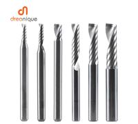 1 pièce Fraise spirale à une dent AAAAA pour aluminium, gravure 3D et sculpture, pour le travail du bois, de l'acrylique et du ACM