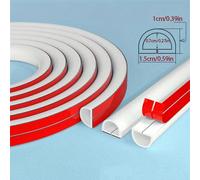 1 pièce Gaine de gestion de câble en PVC de 1 m/2 m/3 m/5 m/6 m de longueur et 15 mm de largeur, conduit de câble décoratif invisible, gaine de protection anti-piétinement, conduit de câble adhésif so