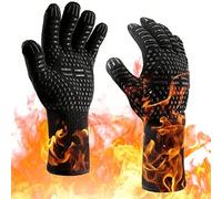 1 pièce Gants de barbecue en silicone résistants à la chaleur jusqu'à 932°F, résistants aux coupures et antidérapants, gants de cuisine, maniques de four, accessoires d'outils de cuisson pour grillade