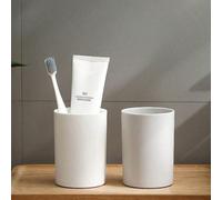 1 pièce Gobelet de rinçage réutilisable en PP, simple, de couleur unie, lavable. Tasse de rangement pour le brossage des dents et le rince-bouche pour la salle de bain à la maison. Décoration de salle