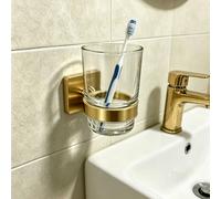 1 pièce Gobelet de salle de bain avec support à brosse à dents, base en acier inoxydable montée au mur et porte-savon Noir + Tasse,Or + Plaque,Noir + Disque,Coupe d'or,Argent + Coupe,Argent + Assiette