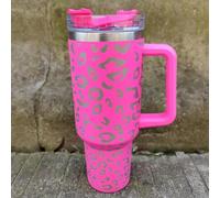 1 pièce Gobelet isotherme en acier inoxydable de 40 oz, tasse à boire de voyage isotherme moderne à motif léopard pour la vie quotidienne et la rentrée scolaire 1200mlGéométriqueAcier inoxydable
