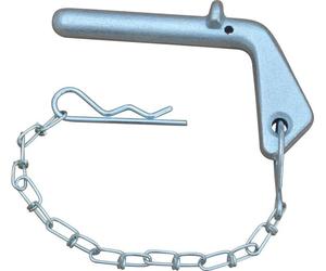 1 pièce - Goujon, boulon, goupille fendue avec chaîne et goupille 16 mm