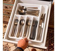 1 pièce Grand range-cuillère de cuisine, Porte-ustensiles de cuisine, Boîte de rangement de couverts, Porte-couverts pour armoire, Rangement de cuisine, Plateau séparateur de couteaux, fourchettes et 