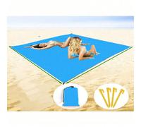 1 pièce Grand tapis de plage, Couverture de plage extra large, Couverture de plage pliable de poche, Tapis de plage de pique-nique portable et léger, Tapis de pique-nique extérieur à séchage rapide, C