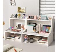 1 pièce Grande boîte de rangement de bureau, organisateur de bureau multifonction minimaliste et à la mode, convient pour la chambre et le bureau L,M,S,Boîtes de rangement blanches épaisses M+3Bois co