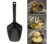 1 pièce Grande cuillère ajourée, Cuillère filtrante, Écumoire de cuisine multifonctionnelle, Cuillère de vidange, Cuillère à glace pour pâtes, légumes et nouilles
