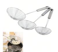 1 pièce Grande passoire en acier inoxydable avec manche, filtre en maille d'acier inoxydable, passoire de cuisine pour hot pot, passoire multifonctionnelle pour nouilles et aliments frits, convient po