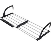 1 pièce grise pliable étagère de séchage suspendue pour balcon - radiateur sèche-linge - porte-serviettes gain de place pour vêtements, serviettes, sous-vêtements, chaussures, chaussettes (59x38cm)