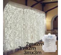 1 pièce Guirlande lumineuse de rideau LED, alimentée par batterie, Guirlandes lumineuses de fées LED pour couronne de Noël, convient pour la maison, le Nouvel An, les fêtes de mariage, le patio, le ca