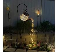 1 pièce Guirlande lumineuse solaire avec lumières en cascade, panneau de charge étanche, décoration de jardin, guirlande solaire de fée pour l'extérieur, décoration de patio, décoration d'automne, déc