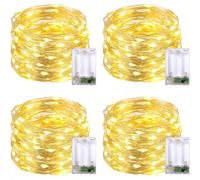 1 pièce - Guirlandes lumineuses, à piles, mini guirlandes lumineuses LED, guirlandes lumineuses, lumières de luciole en fil de cuivre, convient pour les bocaux en verre, les mariages, les centres de t