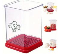 1 pièce Hachoir et trancheur de légumes manuel, matériau plastique, lame rectangulaire, avec récipient, parfait pour hacher les fraises, les bananes, les concombres, les oignons, les champignons, etc.