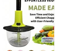1 pièce Hachoir manuel à manivelle verrouillable en acier inoxydable pour hacher les légumes, broyer l'ail et hacher la viande. Accessoire de cuisine indispensable facile à nettoyer Vert-taille unique