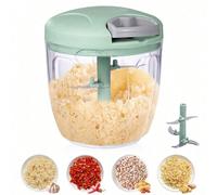 1 pièce Hachoir manuel multifonctionnel, presse-ail, râpe à légumes, presse-fruits créative, broyeur d'ail manuel, ustensile de cuisine 500 ml bleu,Vert-900ml,500 ml Vert,900 ml Rose,900 ml Bleu,500 m