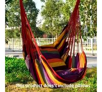 1 pièce Hamac de chaise d'extérieur avec corde de suspension et sac de rangement, fauteuil suspendu, hamac rayé coloré et confortable, hamac de sac à dos portable, convient pour le jardin extérieur, l