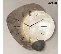 1 pièce Horloge murale colorée à texture 2D de planète, mouvement à quartz super silencieux sans tic-tac, convient pour la décoration du salon, de la chambre, du bureau, de la cuisine et du café, cade