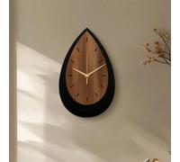 1 pièce Horloge murale décorative artistique en forme de goutte d'eau créative 12/14/16 pouces, double couche 3D, mouvement quartz ultra-silencieux, sans bruit de tic-tac, convient pour décorer le sal