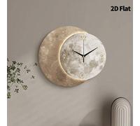 1 pièce Horloge murale décorative minimaliste et créative en forme de lune, mouvement à quartz super silencieux sans tic-tac, convient pour la décoration du salon, de la chambre, du bureau, de la sall
