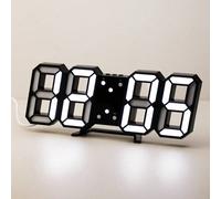 1 pièce Horloge numérique 3D LED avec température et alarme, horloge électronique créative USB pouvant être montée au mur ou posée sur une surface plane. Décoration de maison, décoration de chambre, h