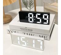 1 pièce Horloge numérique, nouvelle horloge de chevet LED, horloge de bureau électronique avec affichage de la température, contrôle vocal, format 12/24 heures, design compact et élégant, convient pou