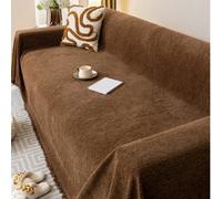 1 pièce Housse de canapé en chenille avec franges, résistante aux griffures, conçue pour les animaux de compagnie, lavable en machine, antidérapante, housse de canapé en chenille avec franges, convien
