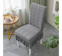 1 pièce, Housse de chaise de salle à manger jacquard transfrontalière, Housse de chaise universelle élastique, Anti-poussière, Résistante aux griffures de chat, Housse de chaise, Dossier intégré, Hous