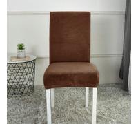 1 pièce Housse de chaise en velours de renard argenté extensible et anti-poussière, convient pour le salon, la salle à manger, la chambre à coucher et d'autres occasions UnicoloreMicro vison