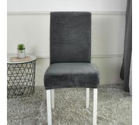 1 pièce Housse de chaise en velours de renard argenté extensible et anti-poussière, convient pour le salon, la salle à manger, la chambre à coucher et d'autres occasions UnicoloreMicro vison