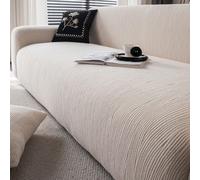 1 pièce Housse de coussin de canapé élastique bicolore à texture jacquard linéaire, style simple résistante aux animaux de compagnie, convient pour le printemps, l'été, l'automne et l'hiver, résistant