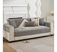 1 pièce Housse de coussin de canapé en chenille de style bohème, convient pour les canapés haut de gamme du salon de la maison, toutes saisons, résistant aux rayures et antidérapant pour animaux de co