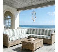 1 pièce Housse de coussin de siège de canapé en soie de lait à imprimé rayé, housse de canapé élastique, anti-poussière et lavable pour toutes les saisons, convient pour le patio, le jardin, le bord d