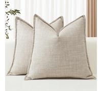 1 pièce Housse de coussin décoratif en lin de couleur unie, convient pour le salon, le canapé, la chambre à coucher, le bureau 40*40,45*45,40*60,30*50,50*50,55*55Unicolore,Motif texturéPolyester