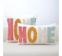 1 pièce Housse de coussin décoratif en peluche pour la maison et la chambre à coucher, housse de coussin lombaire pour le lit et le canapé, insert de coussin non inclus 45*45,30*50LettresPolyester