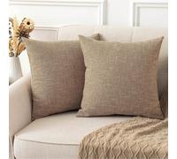 1 pièce Housse de coussin décorative, design d'étoiles bicolores en lin synthétique, fabriquée avec un unique fil de lin en bambou tressé, au style vintage et moderne. Offre un soutien confortable pou
