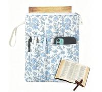 1 pièce Housse de livre matelassée florale avec fermeture éclair, sac de rangement de livre avec poignée de transport 28 cm x 22 cm, étui de livre rembourré et protecteur pour les amateurs de livres T