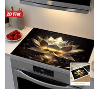 1 pièce Housse de protection à motif floral papillon 2D, résistante aux rayures et à la chaleur, convient pour la cuisinière à induction, le couvercle de cuisinière, le couvercle de sèche-linge, la pl