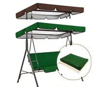 1 pièce Housse supérieure 210D imperméable pour fauteuil suspendu de jardin extérieur, abri solaire pour fauteuil suspendu Vert-195*125*15cm,Café-164*114*15cm,Café-195*125*15cm,Beige-164*114*15cm,Beig