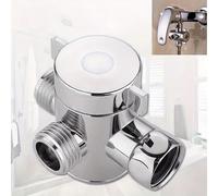 1 pièce Inverseur de pomme de douche style américain en ABS - Argent, Inverseur de salle de bain 3 voies - Matériau ABS, Bras de douche 3 voies avec inverseur ABS