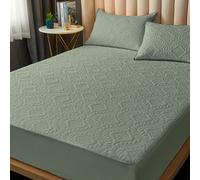 1 pièce Jupe de lit, Linge de lit, Protège-matelas, Couvre-lit, Drap-housse, Textile d'ameublement confortable, Protège-matelas anti-boulochage respirant, Couvre-lit gaufré par ultrasons, Décoration p