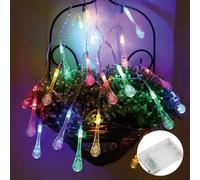 1 pièce Lampe à goutte d'eau LED d'extérieur, forme élégante de goutte d'eau, disponible en blanc chaud/double couleur. Créez facilement une atmosphère romantique de jardin de Noël, ajoutez une lumièr