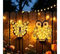 1 pièce Lampe d'ambiance suspendue à LED alimentée par énergie solaire en forme d'animal en fer pour jardin, balcon, patio, décoration de scène de fête, veilleuse pratique, cadeau pour maman, grand-mè