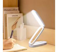 1 pièce Lampe de bureau pliable rechargeable à LED, petite veilleuse, lampe d'étude pour les yeux des étudiants, lampe de table portable à capteur tactile pour la chambre, le dortoir, l'extérieur, les