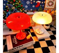 1 pièce Lampe de bureau unique en forme de champignon bicolore avec chargement USB, température de couleur et luminosité réglables, contrôle tactile, convient pour la chambre à coucher, la salle à man